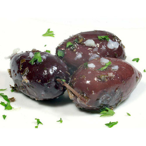 Kalamata Oliven mit Knoblauch und Kräutern