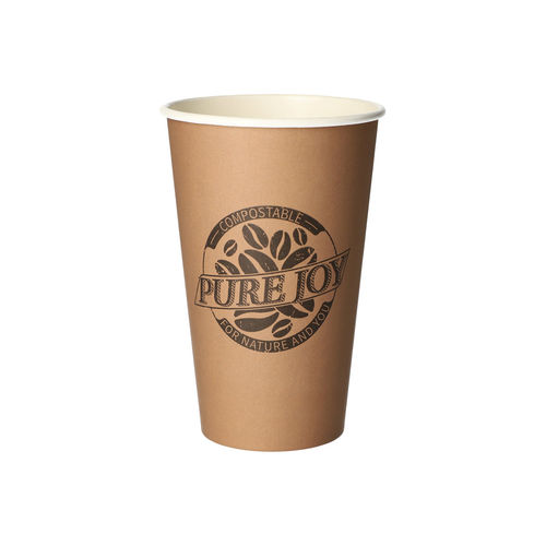 Kaffeebecher "Pure Joy Braun", 400 ml, beschichtet