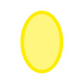 Verschluss-Etikett oval, gelb