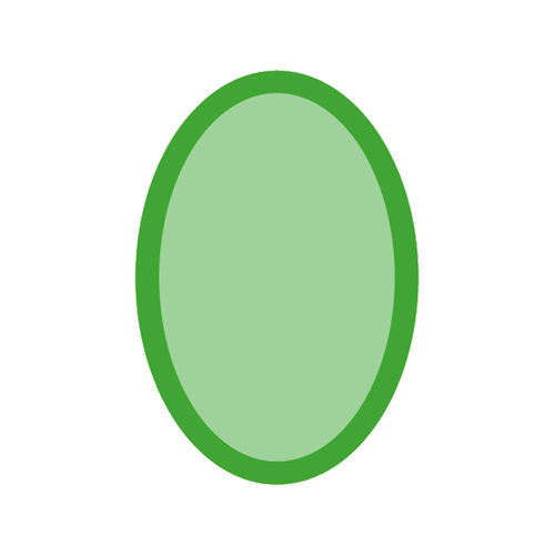 Verschluss-Etikett oval, grün