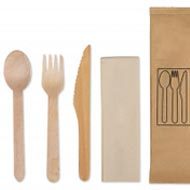 Holz-Besteckset gewachst