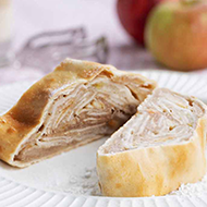 Dessert-Apfelstrudel, portioniert