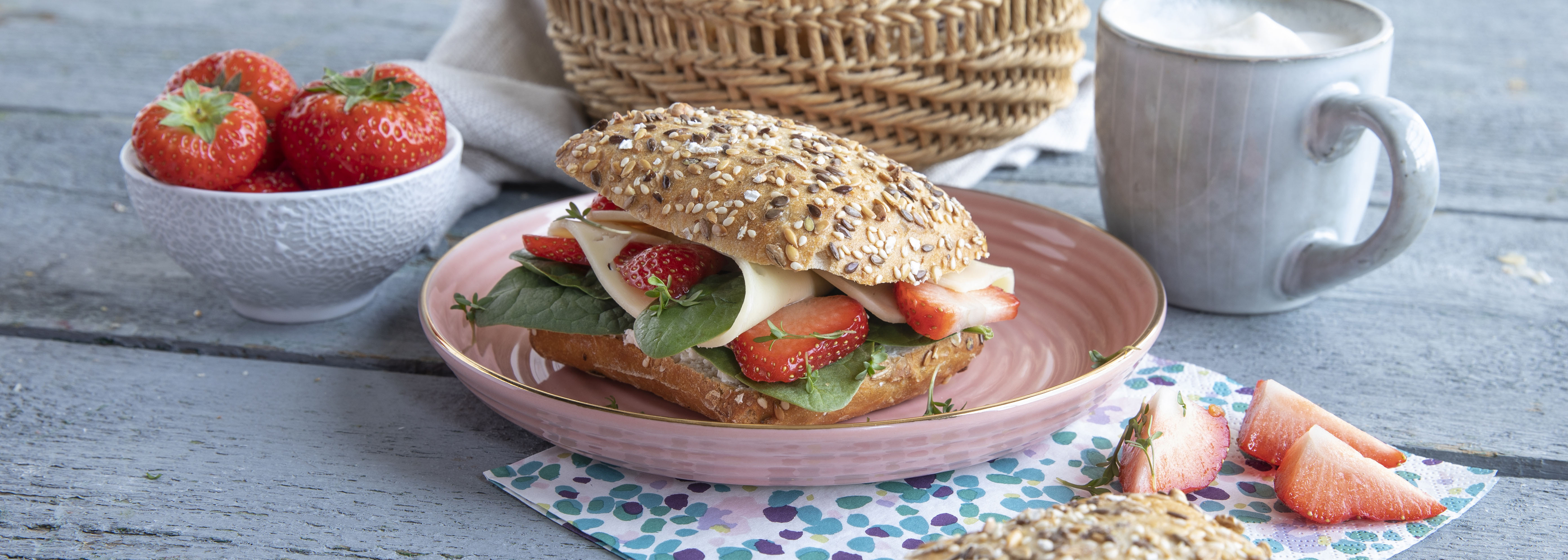 Less Salt-Sandwich mit Edamerkäse