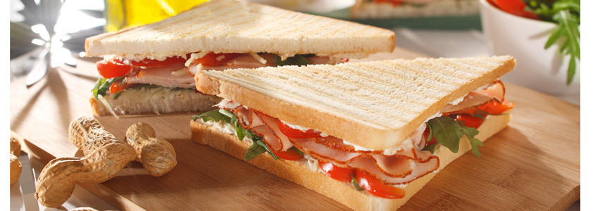 Putensandwich mit Erdnussbutter