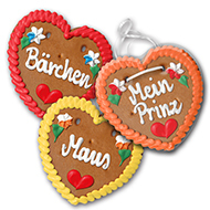 Lebkuchenherzen – allerlei Sprüche, Farben & Größen