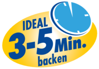 3 – 5 Minuten Backzeit