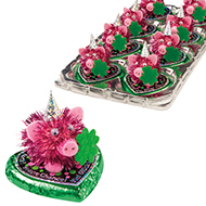 Glitzer-Glücksschwein auf Pralinenherz