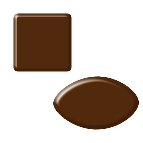 Individual-Schokoaufleger, viereckig/oval