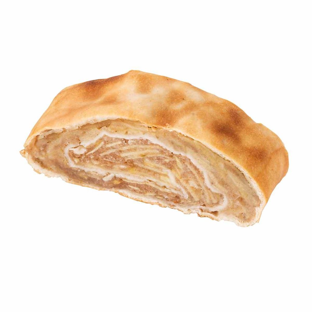 Apfelstrudel, portioniert