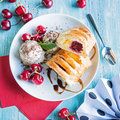 Plunderkissen Kirsch-Pudding
