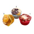 Mini-Muffin Box, 3-fach sortiert