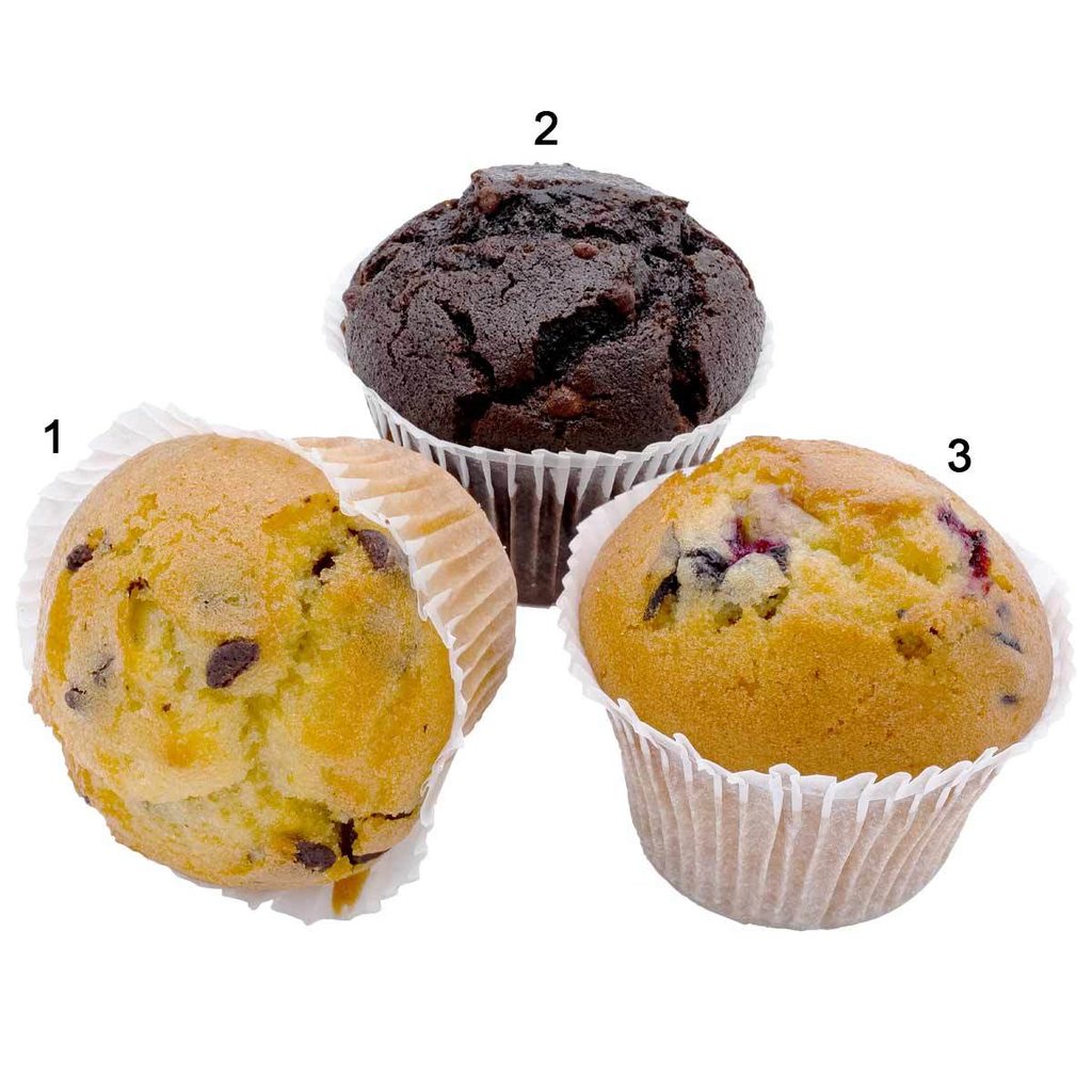 Muffin Box, 3-fach sortiert