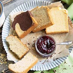 Glutenfreie Kuchenbox geschnitten, 3-fach sortiert