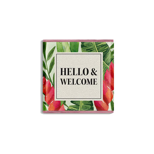 Bio Schoko-Täfelchen "Hello & Welcome", Himbeere