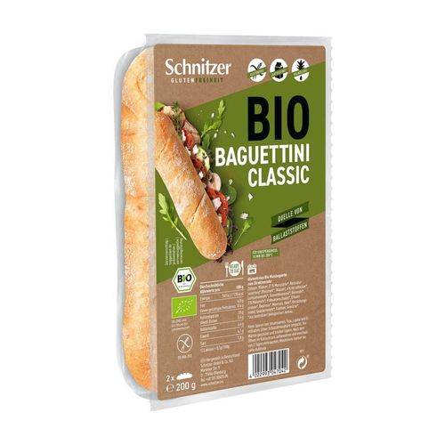 Schnitzer Bio Baguettini Bianco, glutenfrei