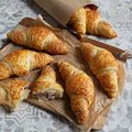 Schinken-Käse-Croissant, gewürfelte Füllung