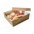 Multifoodbox mit Sichtfenster, braun, 7x7x4 cm - 1