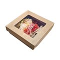 Multifoodbox mit Sichtfenster, braun, 7x7x4 cm - 2