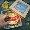Multifoodbox mit Sichtfenster, braun, 7x7x4 cm - 3