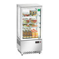 Bartscher-Mini-Kühlvitrine Edelstahl, 78 Liter