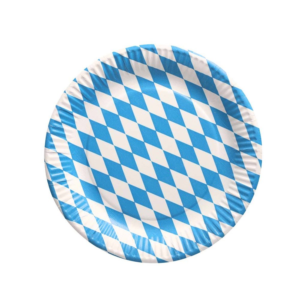 Pappteller "Bayrisch Blau", Ø 23 cm