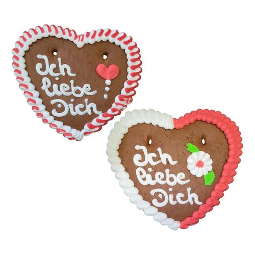 Mischkarton Lebkuchenherzen "Ich liebe Dich"