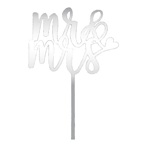 Cake-Topper "Mr&Mrs" Spiegel, Acryl