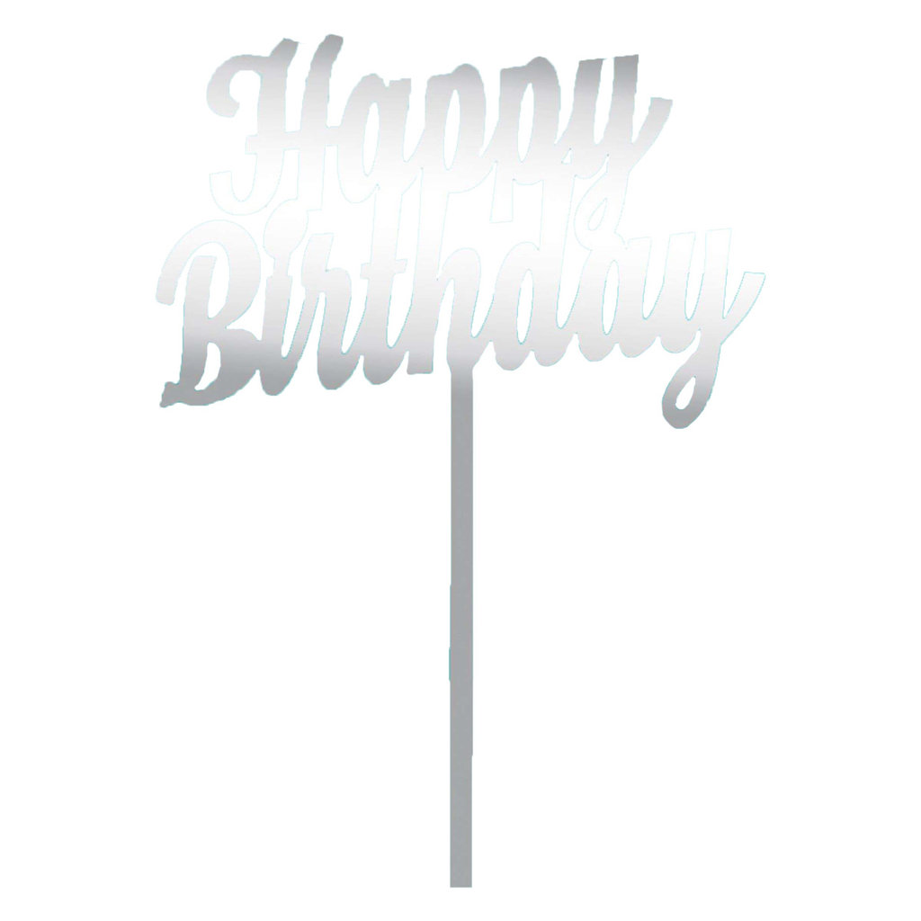 Cake-Topper "Happy Birthday" Größe 2, Spiegel