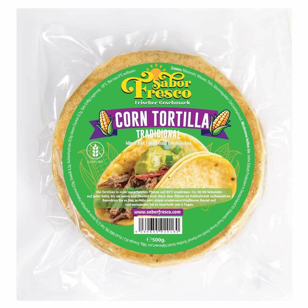 Corn Tortilla Tradicional, Ø15 cm
