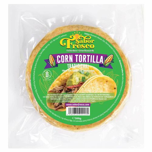Corn Tortilla Tradicional, Ø15 cm