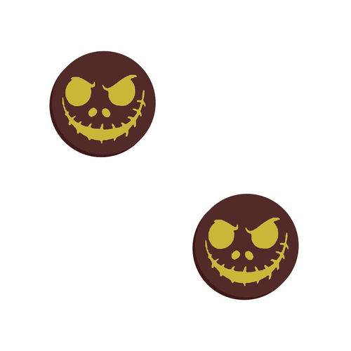 Schokoaufleger "Gruselgesicht", Zartb. Kuvertüre