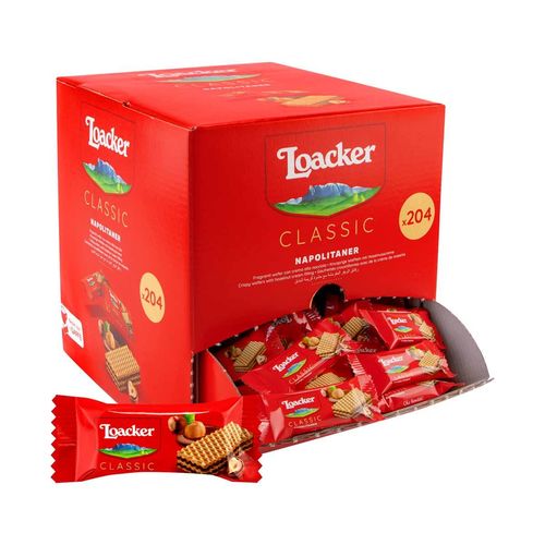 Loacker Mini Waffle Dispenser Box Hazelnut Cream