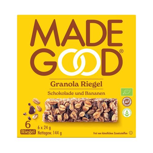 MadeGood Bio Granola Riegel Schokolade und Banane