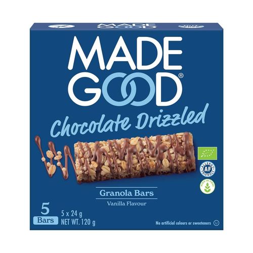 MadeGood Bio Choc. Drizzled Vanilla Granola Bars