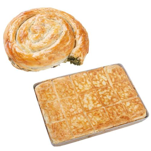 Mischkarton Water Pie, Börekschnecke mit Spinat