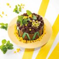 Schoko-Dekor "Dreiecke Punkte", dunkle Schokolade