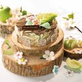 Schoko-Dekor "Quadrate Kringel", weiße Schokolade