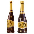 Champagner-Flasche "2024", dunkle Schokolade