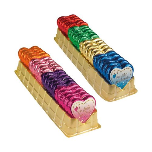 Große Pralinenherzen bunt, sortiert