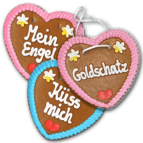 Lebkuchenherzen "Süße Mischung", 14 x 12 cm