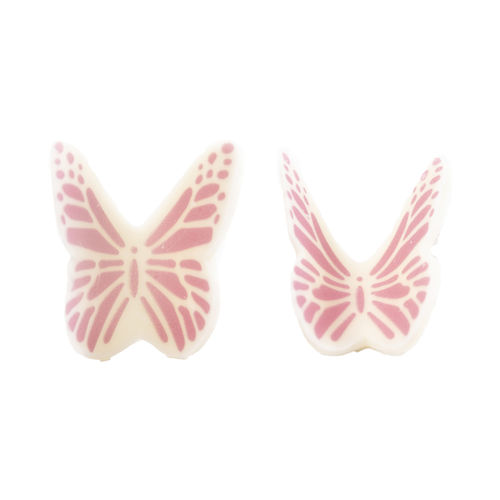 Schmetterling, weiß/pink