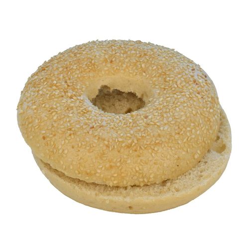 FF-Bayerischer Giga-Bagel mit Sesam, geschnitten