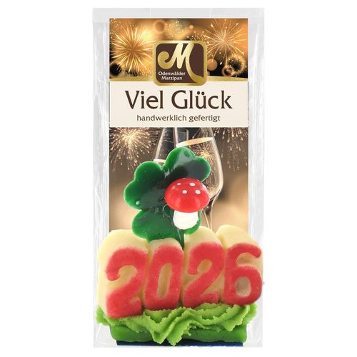 Jahreszahl 2024 "Glück" aus Marzipan