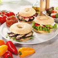 Bagel Sesam, geschnitten
