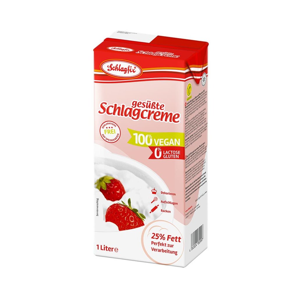 Schlagcreme gesüßt, 1000 ml, vegan