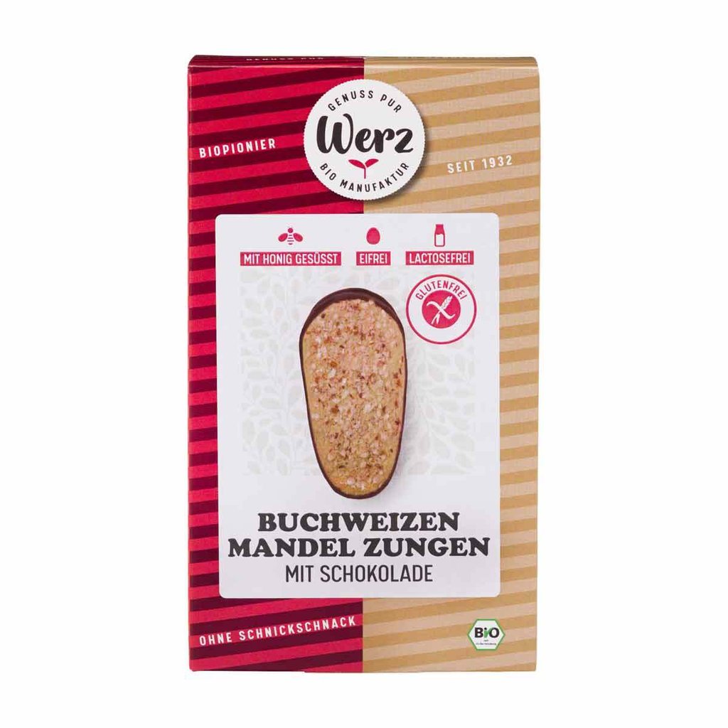 Werz Bio Buchweizen Mandel Zungen, glutenfrei