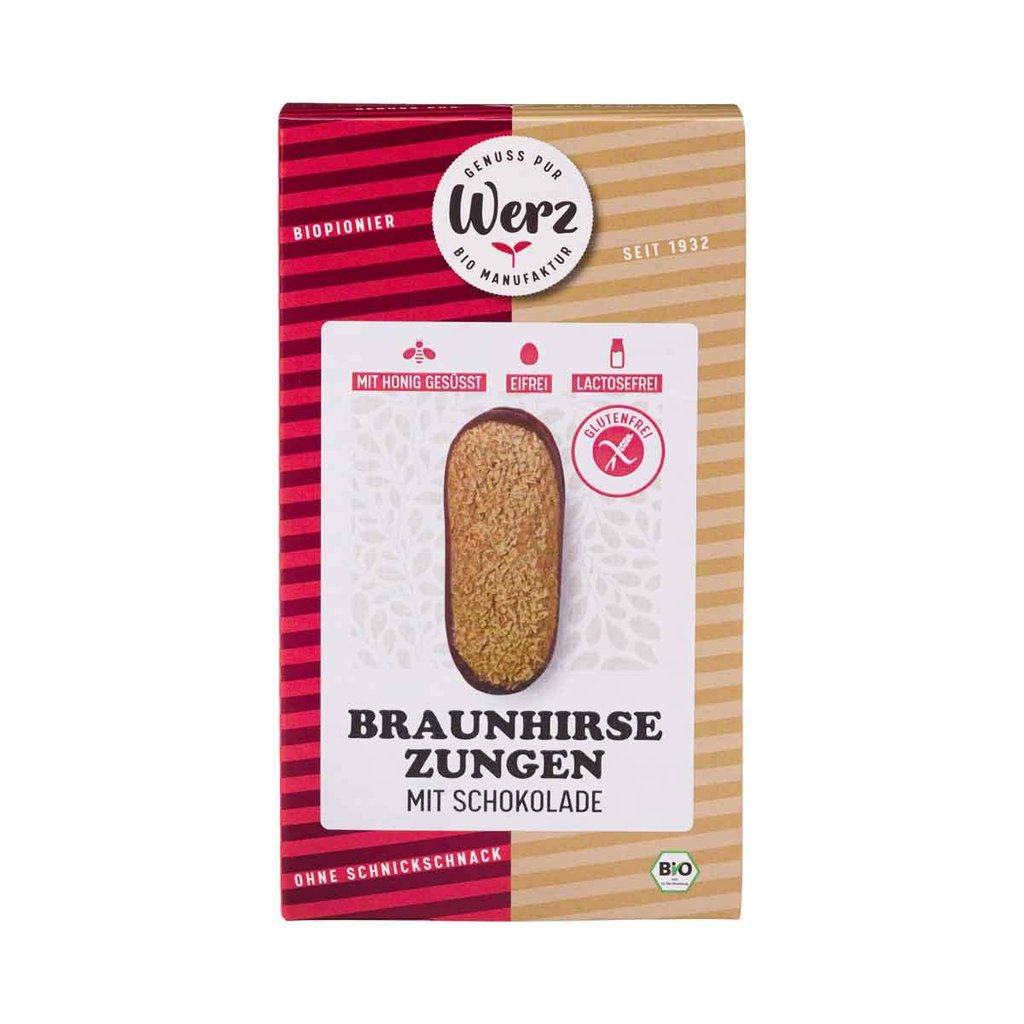 Werz Bio Braunhirse Zungen "Schokolade",glutenfrei