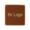 Schokoaufleger, 3x3 cm, VM, Logo gold, 1008 St.