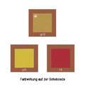 Schokoaufleger, 3x3 cm, ZB, Logo gold, 504 St.