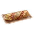 Pappteller, braun, 8 x 23 cm
